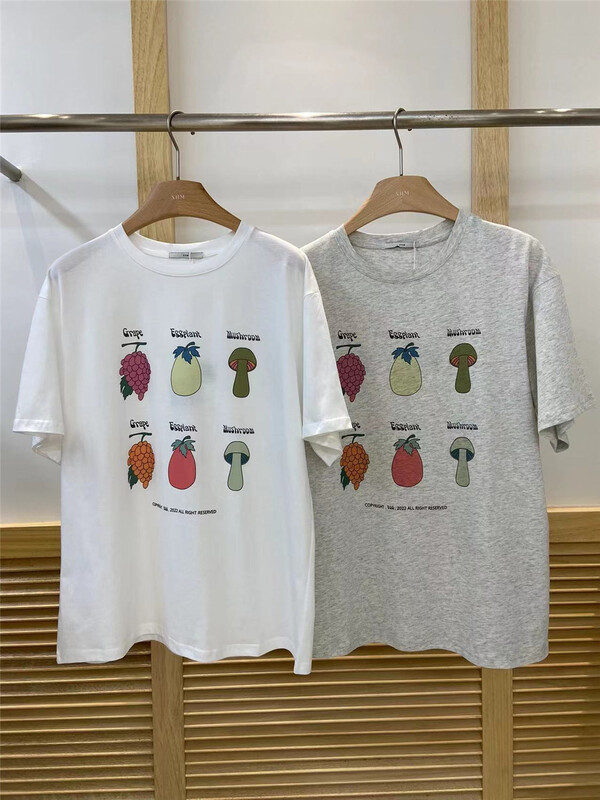 [xhm] Korean vegetable and fruit series printed short sleeve T-shirt ys1-885\zjy