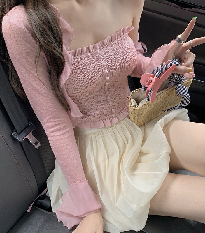 [Amanda] solid color sweet bud skirt 9616\pcz
