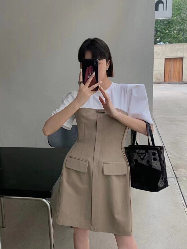 [lidada] multi panel color contrast dress 3006\hbx
