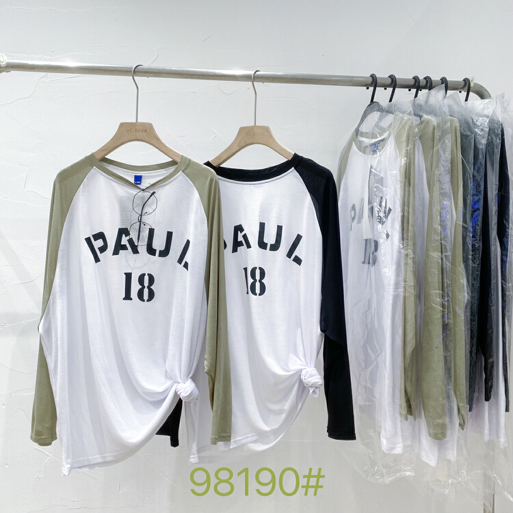 [ycnana] leisure simple letter long sleeve sunscreen shirt 98190\lsw