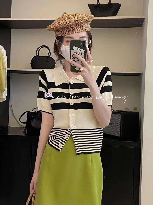 [free studio] Korean casual stripe sweater 2259\hjy