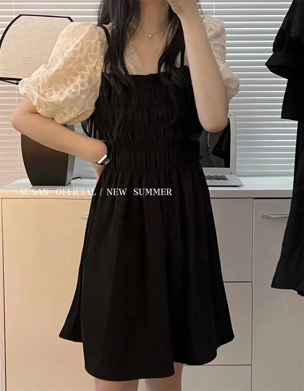 [Susan] fake two pieces of fashion retro dress 18122-1\lsw
