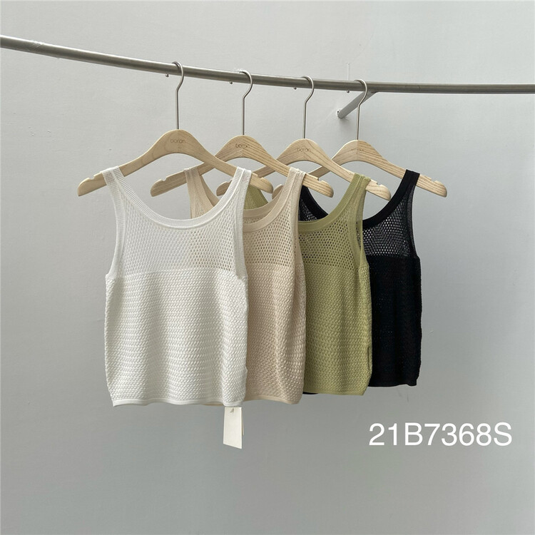 [Boran Boran] grid Korean simple vest / sling 7368\lsw