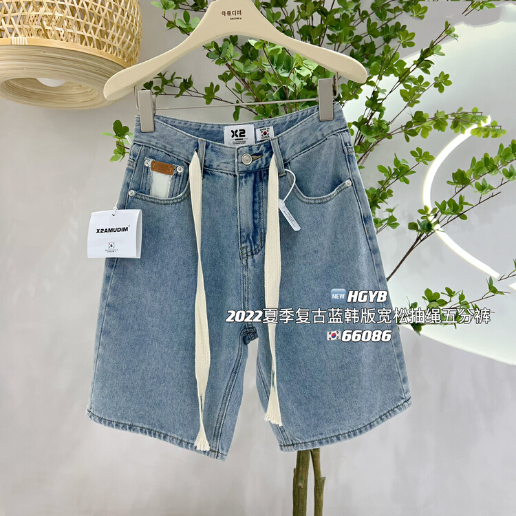 [original Korean standard x2] comfortable drawstring jeans with holes 66086\wtt