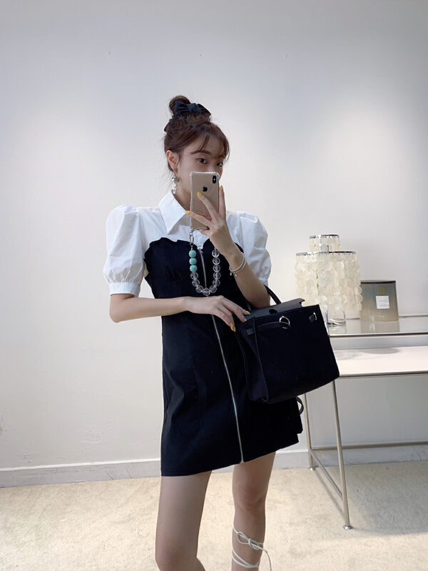 [Vanessa] design style splicing fashion dress 6297\ozq