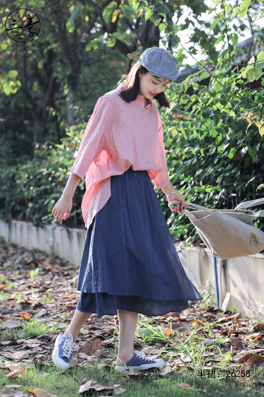 [original three element clothes] simple temperament lady style skirt 26258