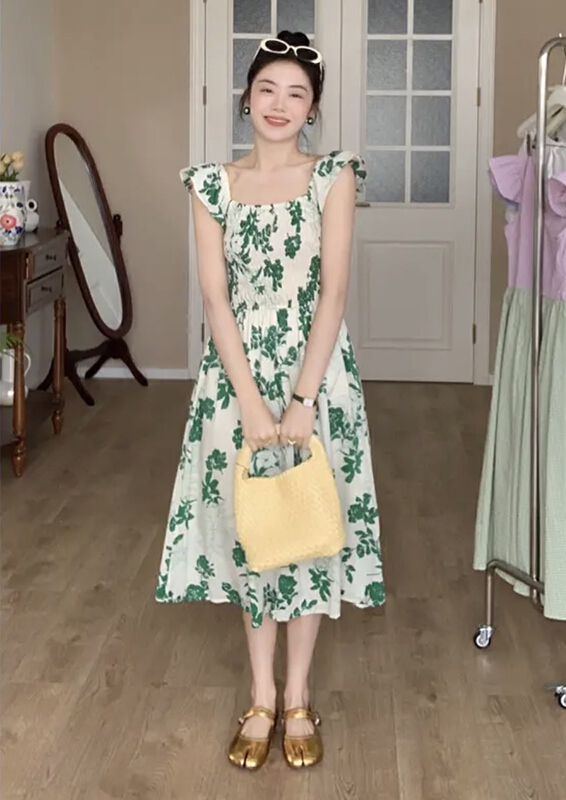 [JH] flower thin versatile dress (excluding matching) 42030\pcz