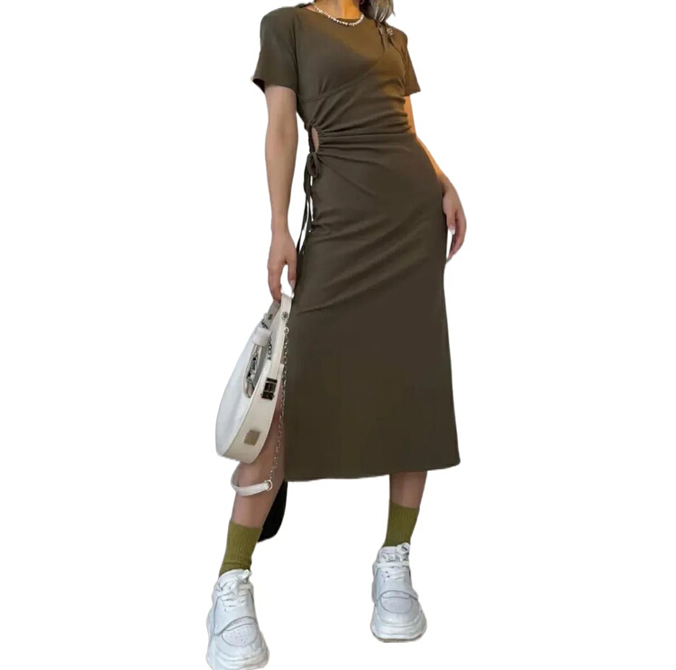 [Hb] fake two waist cut-out dresses 8262\pcz