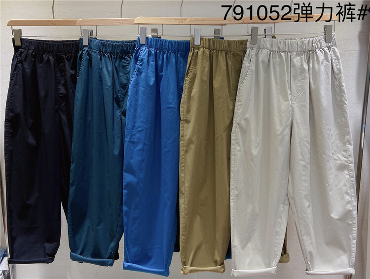 [ninestone nine stones] elastic waist clean comfortable casual pants 791052\l