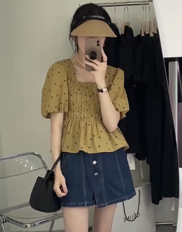 [m.zi studio] elegant sweet moon Print Shirt 5859\hbx