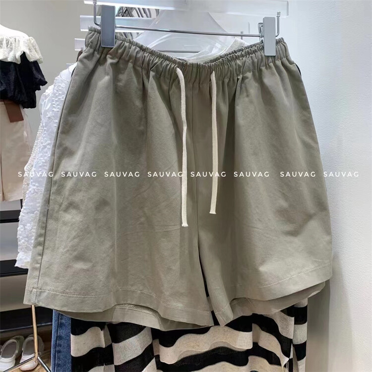 [sauvag] Korean drawstring net color versatile casual shorts 1988\zjy