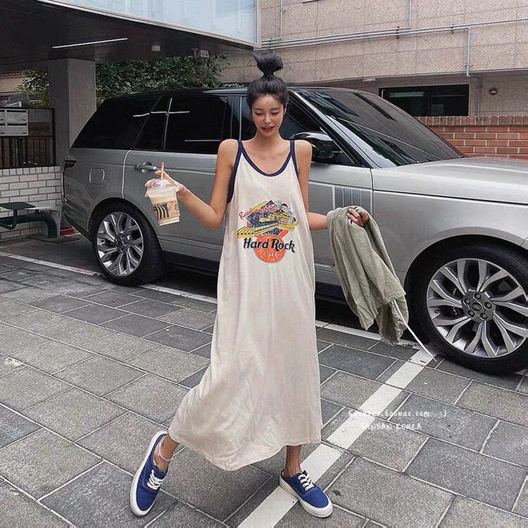 [Amy] printed sleeveless Pullover dress ys1-8109\wtt