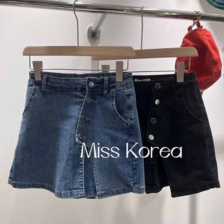 [Miss Korea] Korean slim breasted denim skirt 6920\hbx