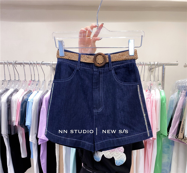 [NN] Korean loose and thin denim shorts (with belt) 7560\xyy