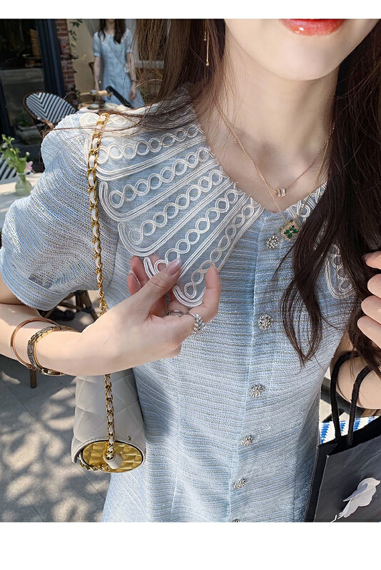 [jun.t] small fragrance, slim baby neck dress 6096\pcz
