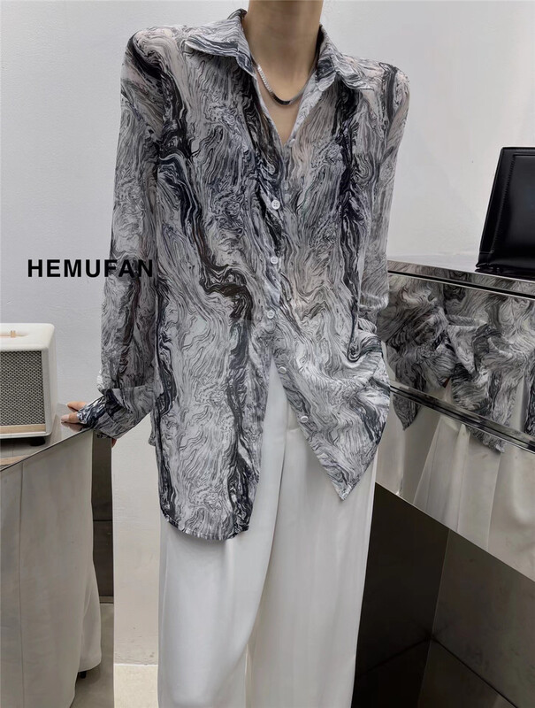 [hemufan hemufan] advanced tie dyed comfortable shirt 3376\l