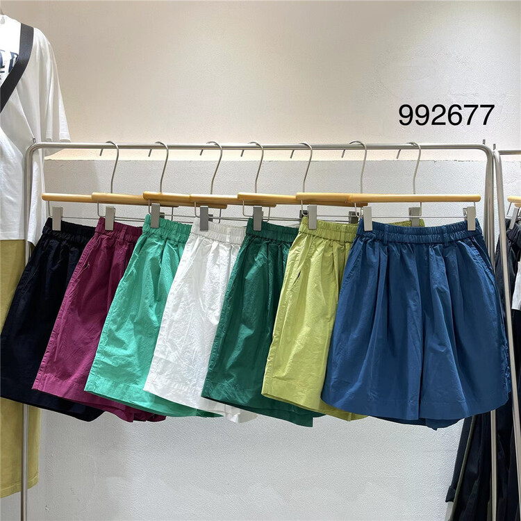 [twenty printed wood] versatile elastic waist comfortable casual shorts 992677\l