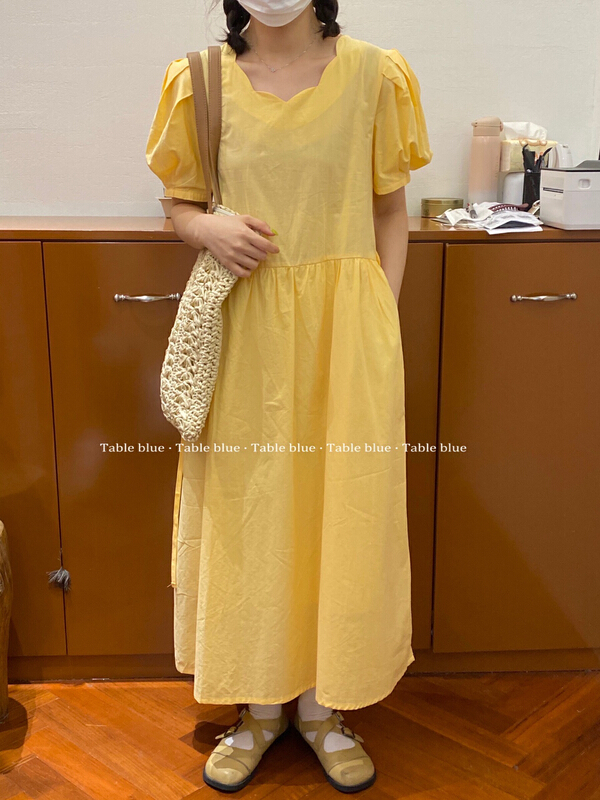 [table blue] Korean simple casual dress 6181\lsw
