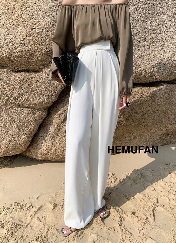[Hepburn] simple solid color versatile pants 3190-1\l