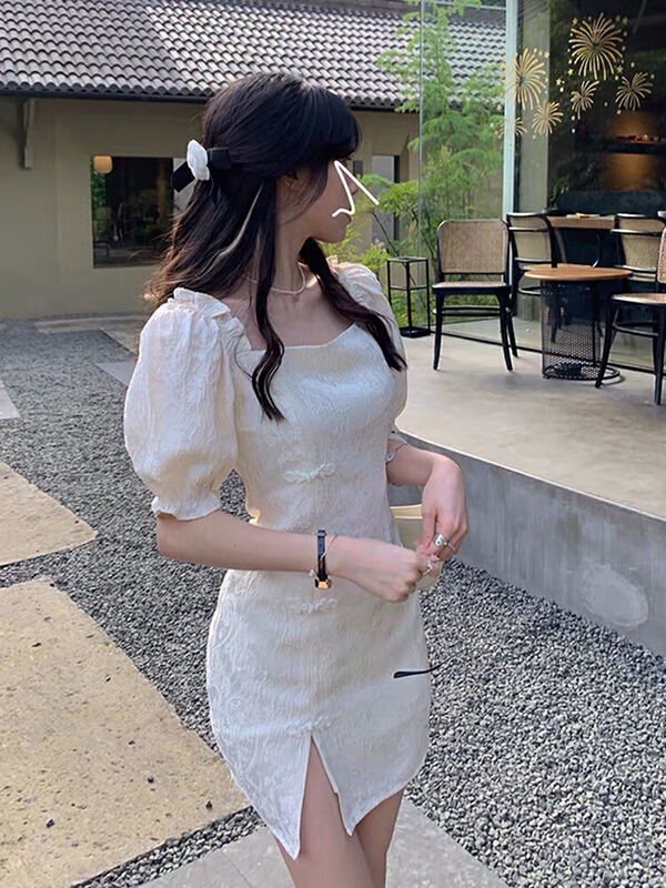 [Lina] improved cheongsam one shoulder thin dress 0107-2\hjy