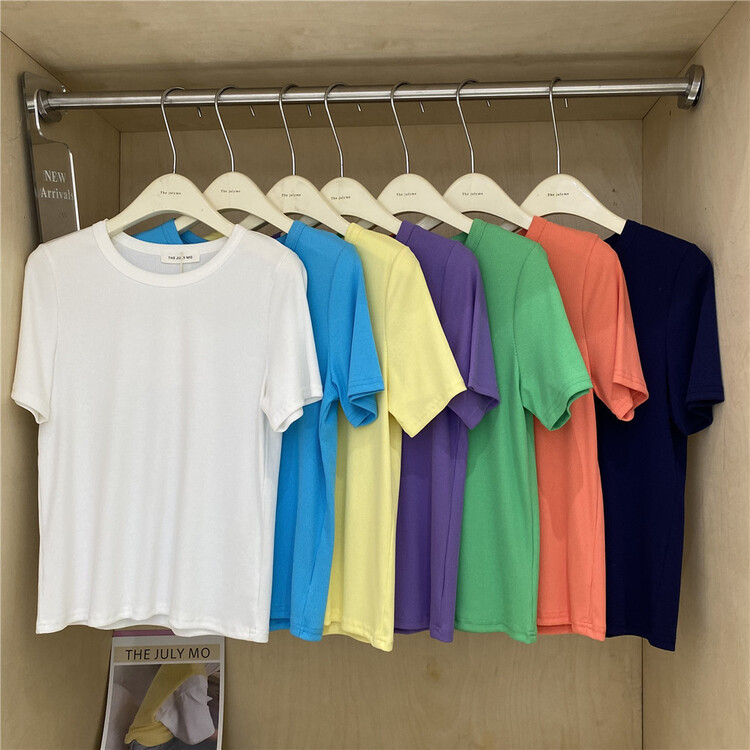 [the end of July] Korean version simple round neck clean color sweater ys1-662\hbx