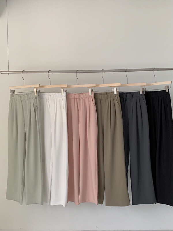 [miss miss home] Korean version elastic waist versatile casual pants w129\zjy