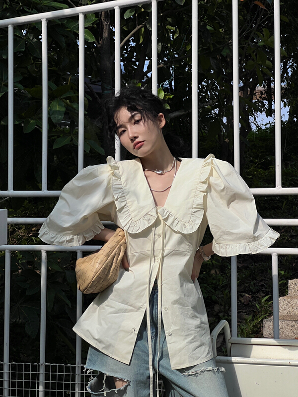 [all in] sweet and lovely Ruffle shirt 4240\ozq
