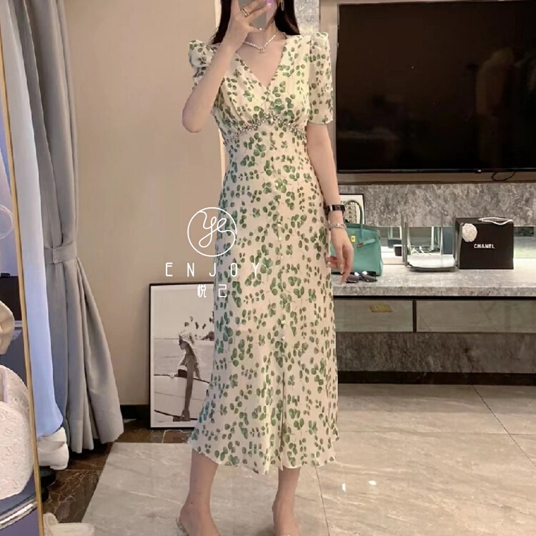 [enjoy · Yueji] fresh and simple floral Nail Drill dress 8958\pcz