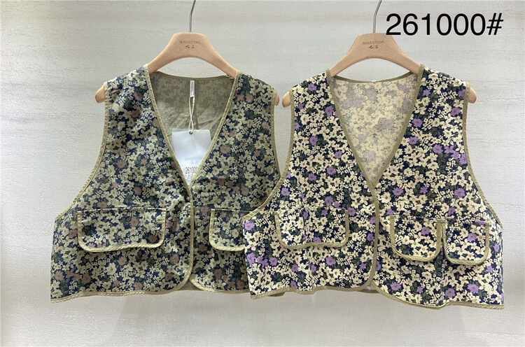 [ninestone Jiushi] V-neck single breasted comfortable vest 261000 \l