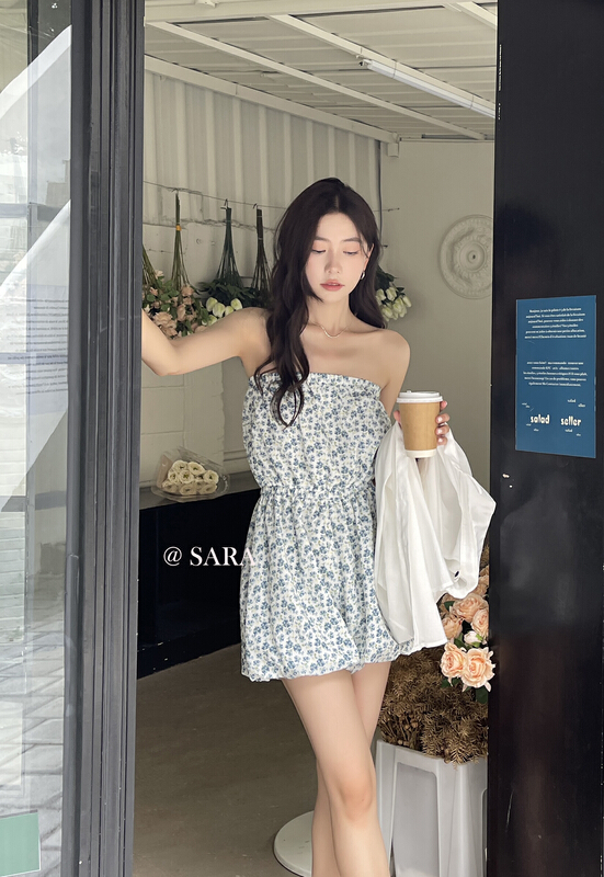 [Sara] sweet little fresh floral Raglan and bud Jumpsuit (only selling Jumpsuit) 88898\lwy