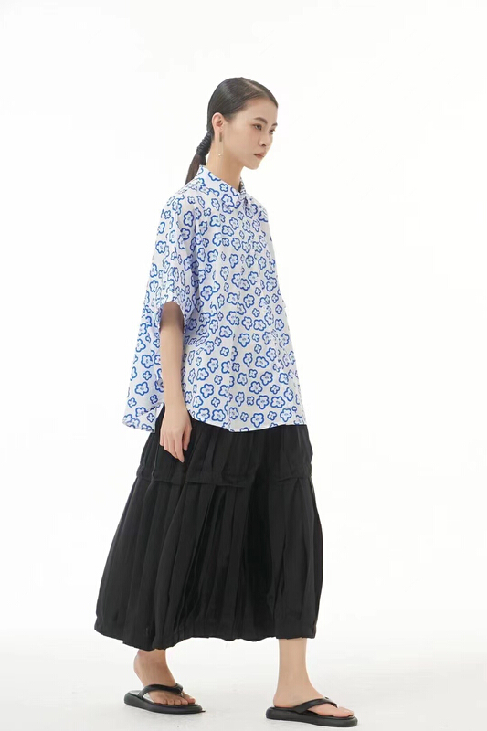 [size] heavy pressed pleat slim skirt 3202x\lsw