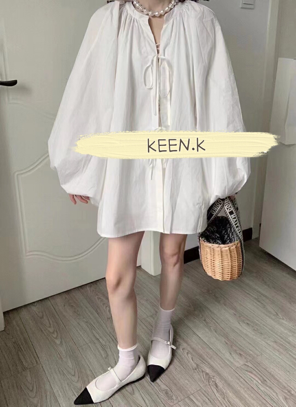 [keen k] silhouette loose tie sunscreen shirt s102\wtt