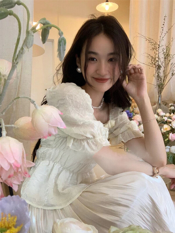 【12月】韓淑溫柔小玫瑰花小衫  66101#  HJY