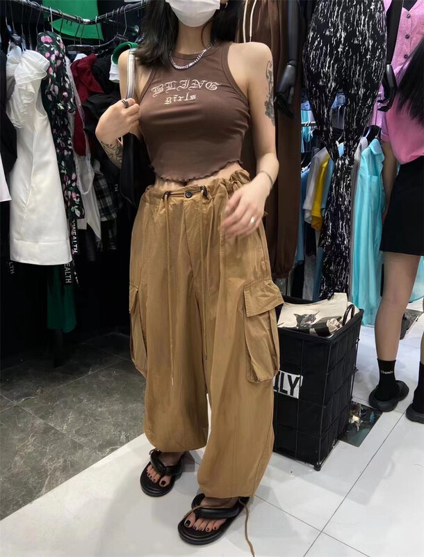[cauliflower family] comfortable Korean legged casual pants 89165\ll