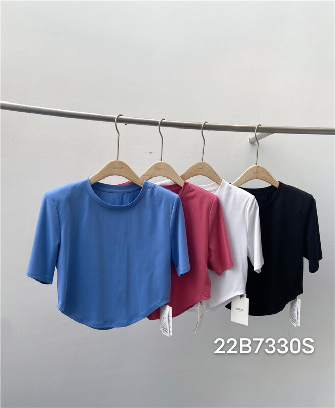 [Boran Boran] Hot Girl Korean slim short sleeve T-shirt 7330\lsw