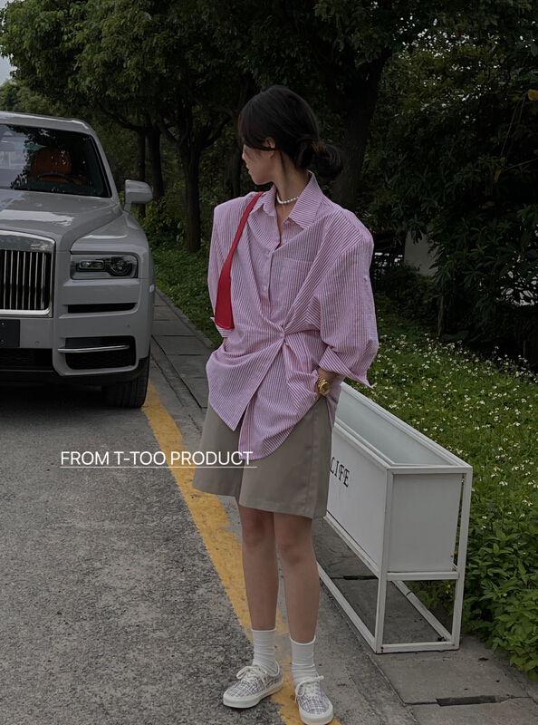 [t-too] elastic waist versatile loose casual shorts (excluding matching) 665997\jhy