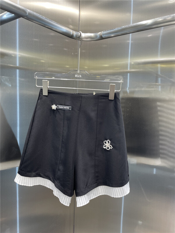 New year in early spring! [rich people] contrast color comfortable simple jacquard casual shorts 0947\pcz