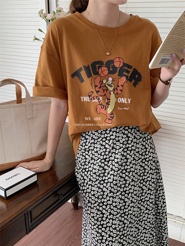 [we are] Tigger print versatile short sleeve T-shirt 20115\zjy
