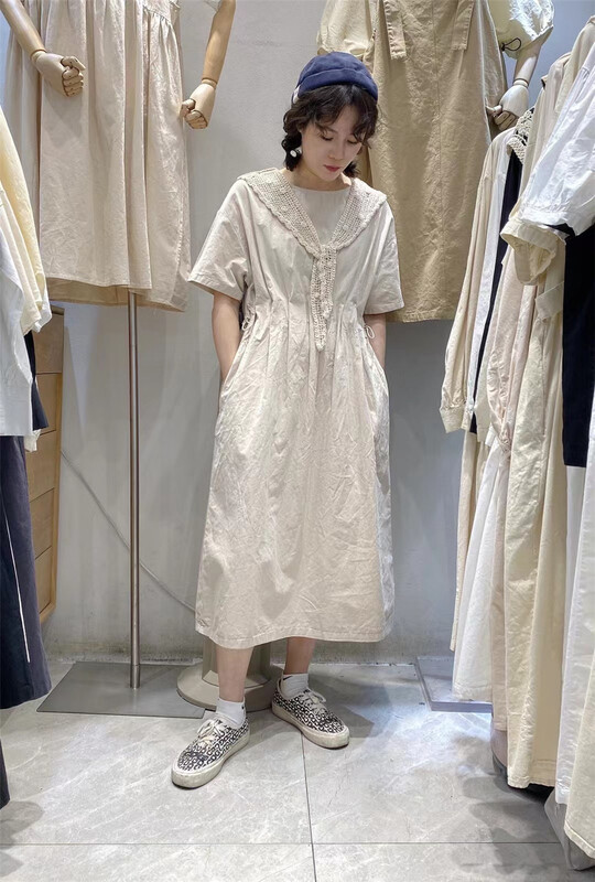 【 NZJ 】 round neck clean version crimped dress (only for skirts) ys1-82587\l