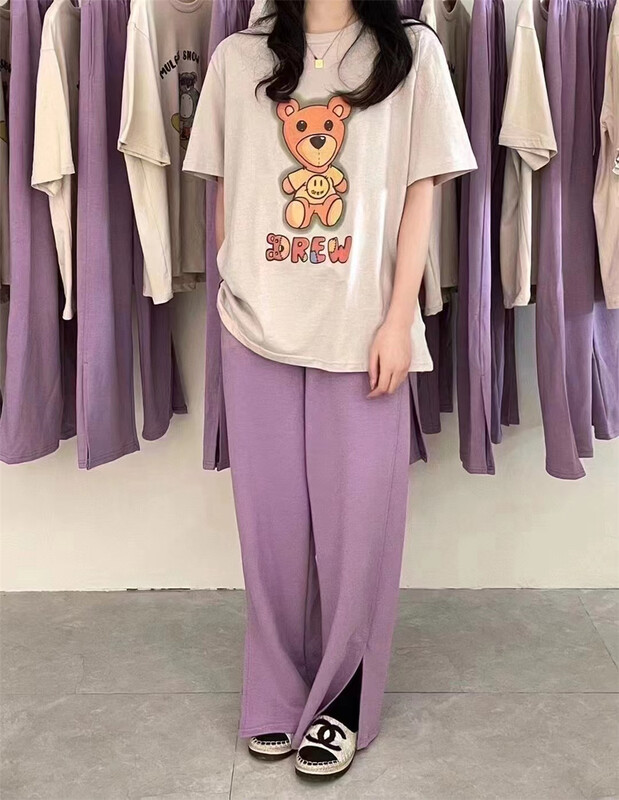 New in early summer! [Susan] Elastic Waist Wide Leg Korean fashion casual pants s1068\lsw