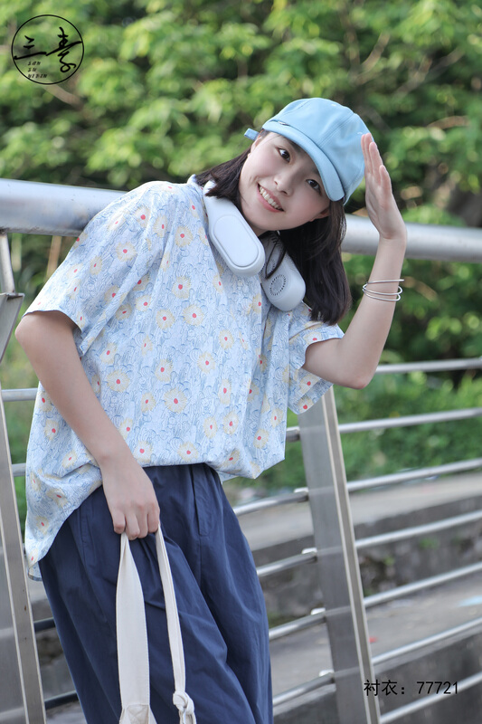 [original three element clothing] simple printed shirt 77721