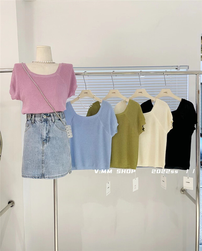 [v:mm] Korean style versatile short sleeve T-shirt 8846\cls