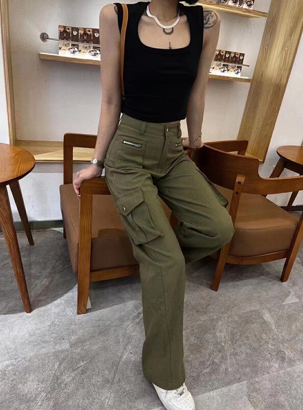 [keen k] Multi Pocket tooling straight casual pants p49\wtt