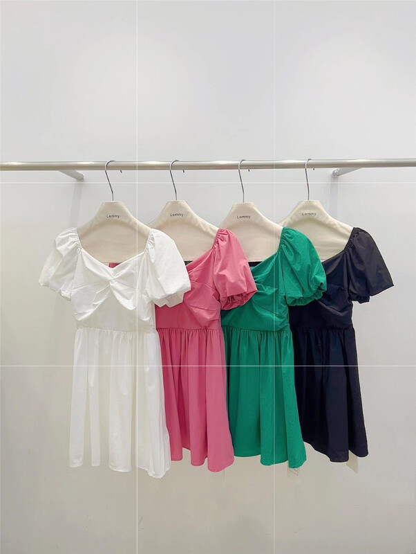 [Lemmy] Korean fresh and simple bubble sleeve dress 8706\hbx
