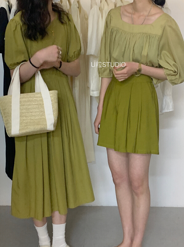 In early summer! [u-grain] square neck Tencel simple shirt ys1-3015\hbx