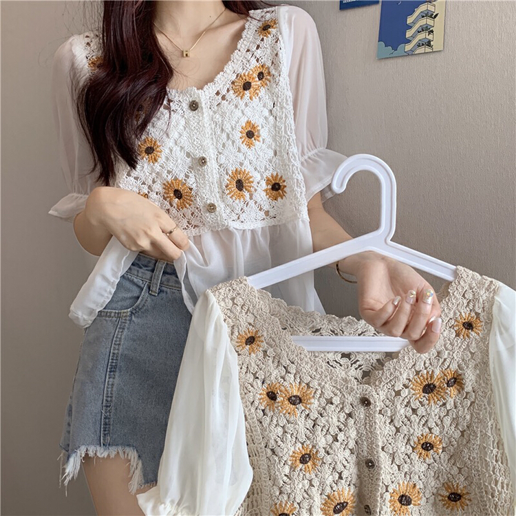[f · P] design flower fashion blouse 1968-1\hbx