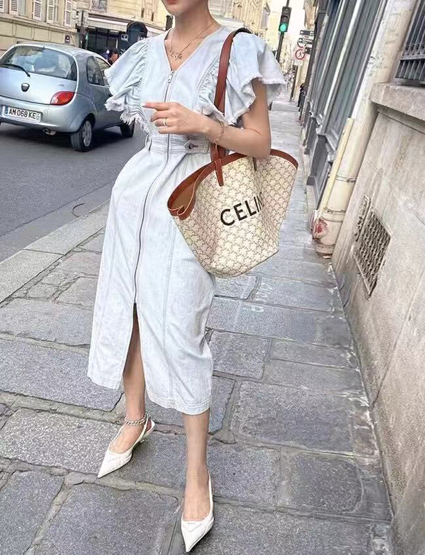 [31 fashion] minimalist wash denim dress 10182\hjy