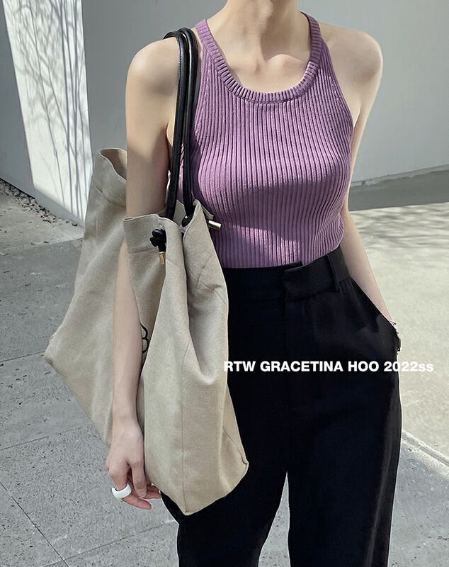 [gracetina Hoo] simple and versatile comfortable vest / sling z810
