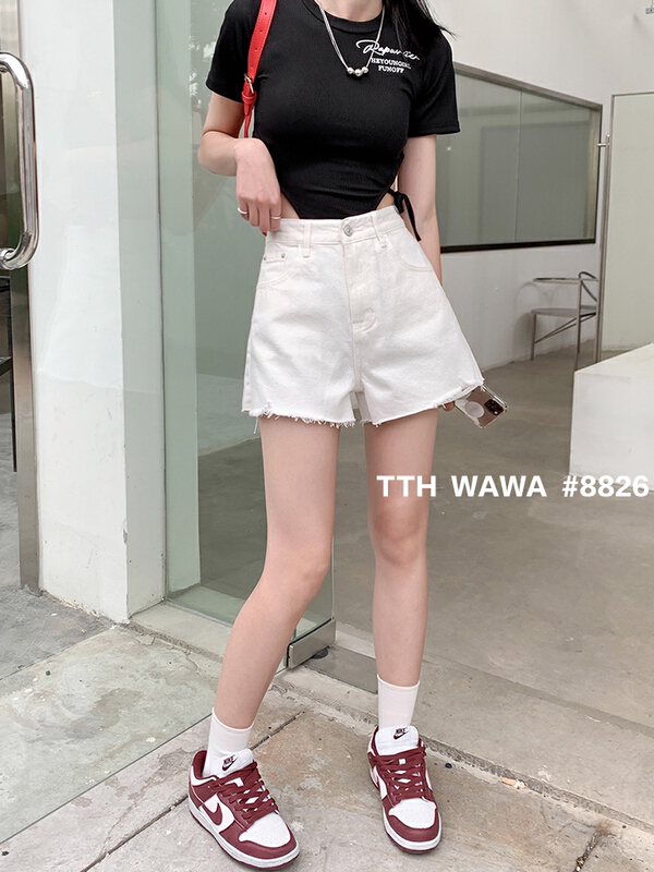 Original price 73.32! [Wawa] Korean slim and versatile denim shorts 08826\lsl