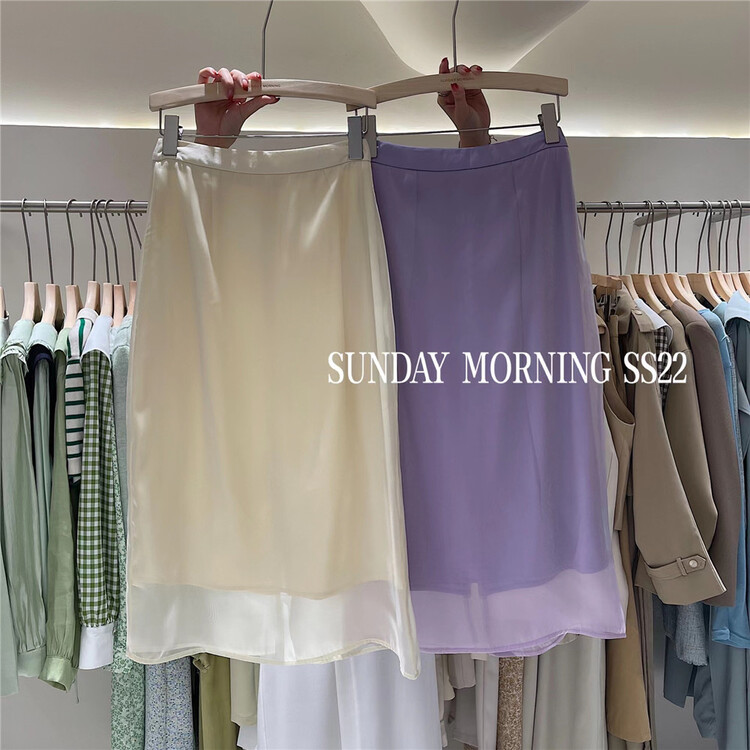 Original price 58.65! [Sunday morning] gentle mid length skirt w-s9020\zjy